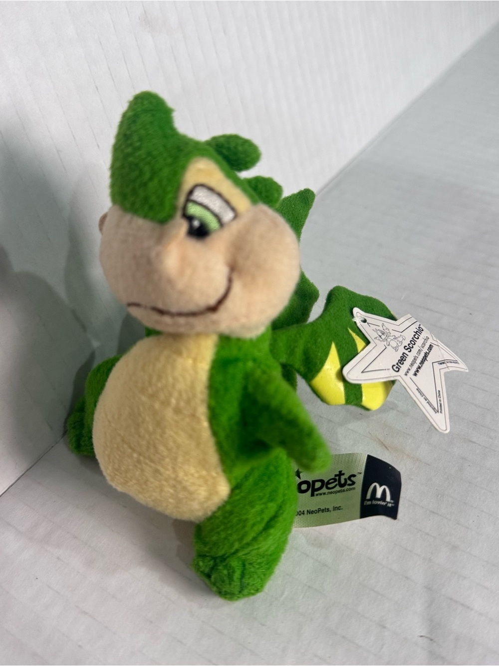 2004 Neopets Green Scorchio plush